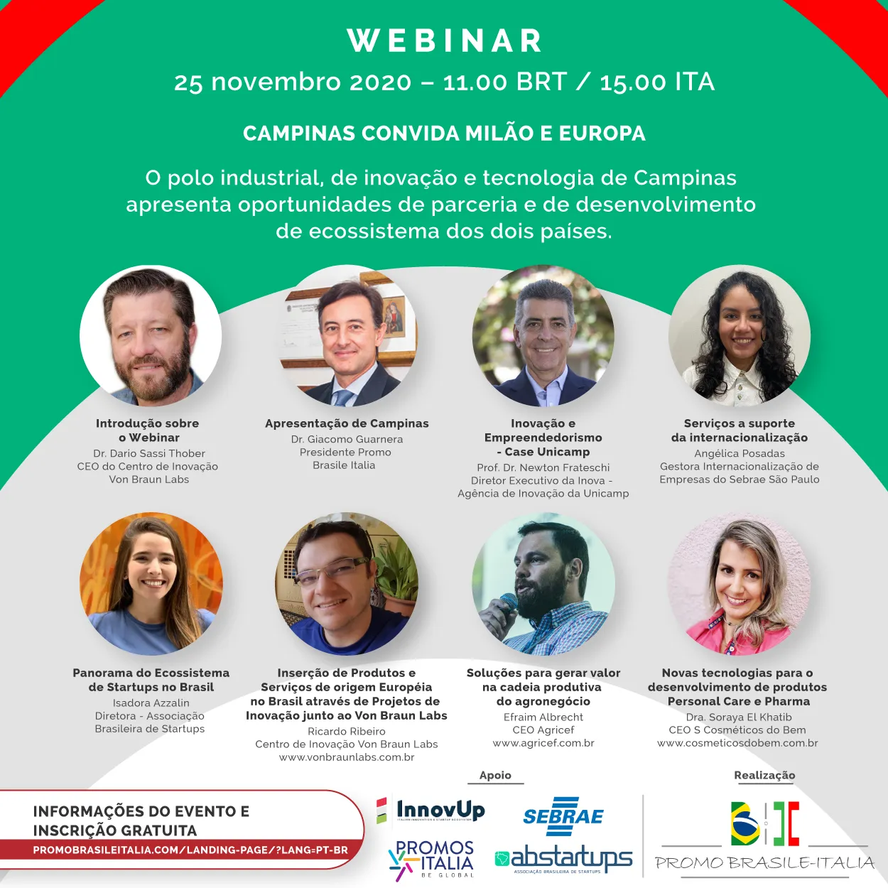 Webinar Campinas convida Milão e Europa