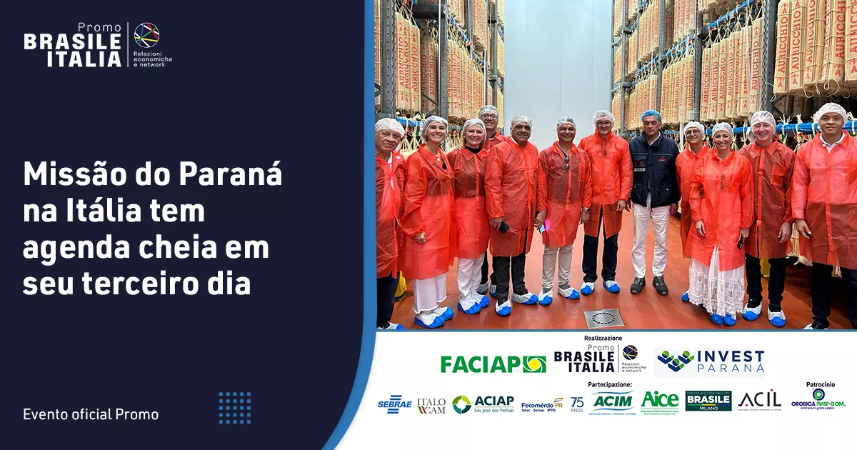 Missão do Paraná na Itália tem agenda cheia em seu terceiro dia
